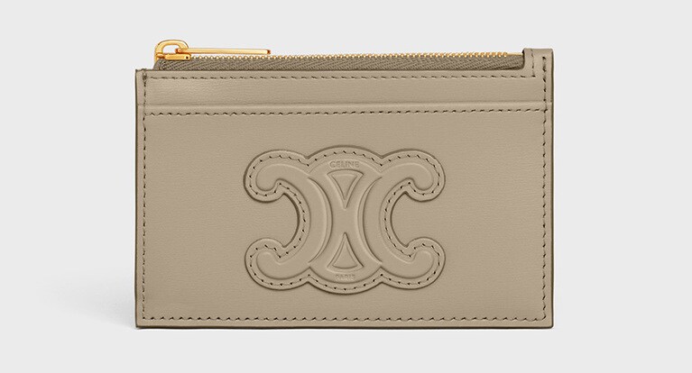 キュイル トリオンフ ジップカードホルダー カラー：モダントープ 57,200円（税込、予定価格）W11×H7.5cm