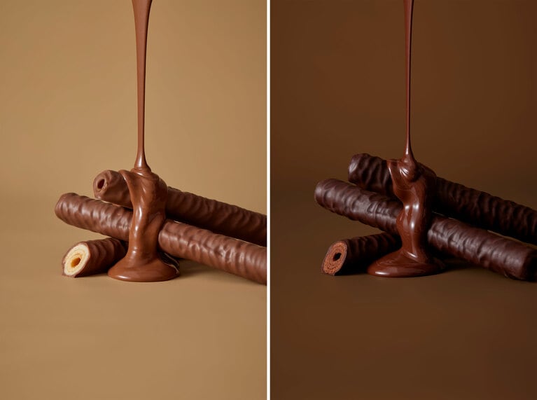 左：リッチミルク、右：リッチビター。