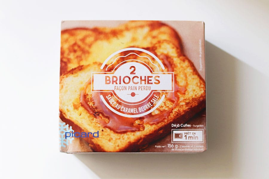 「ブリオッシュのフレンチトースト」 627円。70g×2枚入、ソース16g。