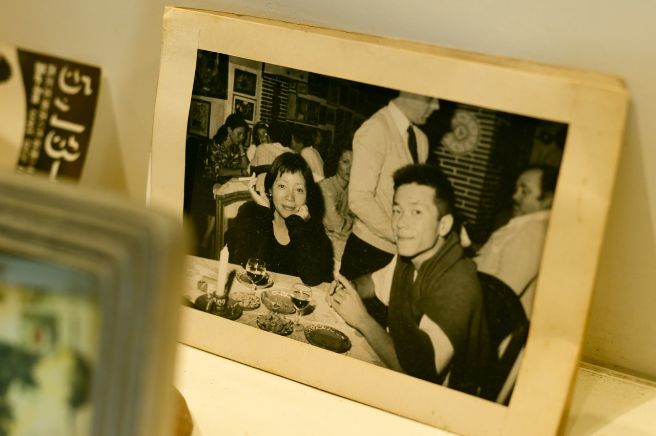 部屋には若き日のお写真も。素敵！