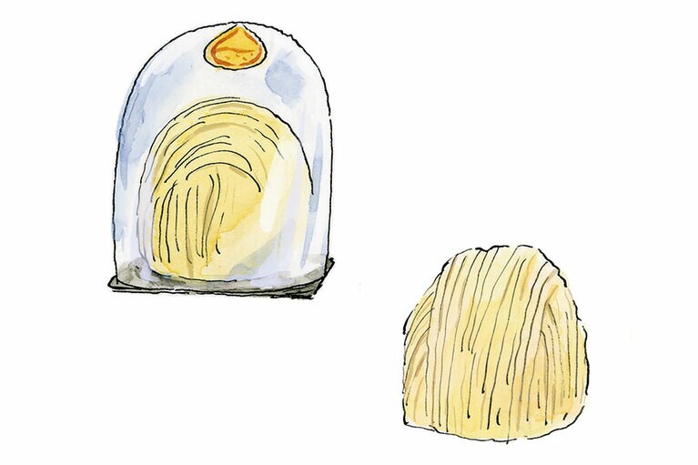 「餅屋の栗もちモンブラン」10月中旬〜11月中旬販売。630円。