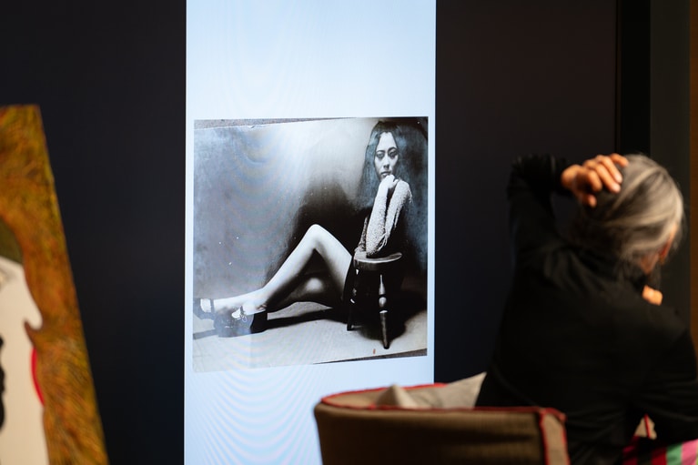 圧倒的オーラの一枚に「なんだったっけ」と頭を書く順子さん。