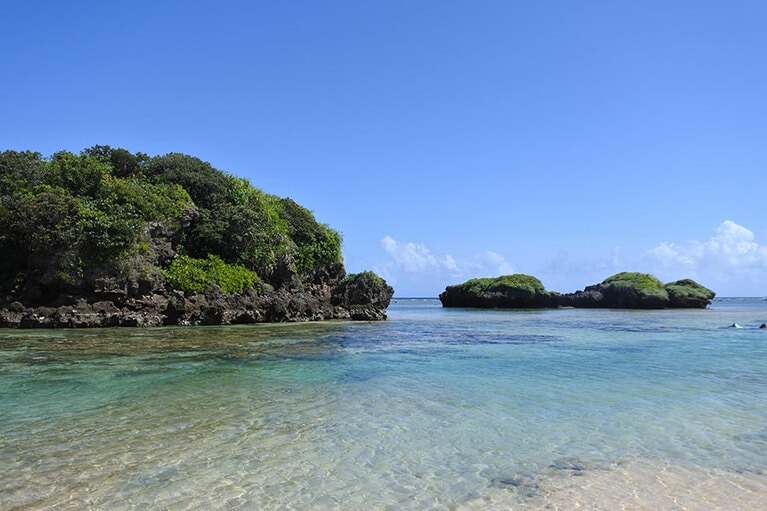 星砂が拾える、星砂の浜。