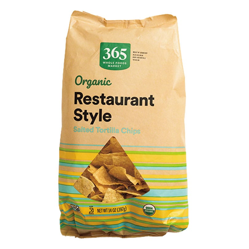 365シリーズ「塩味オーガニックチップス」397g 4.79ドル。