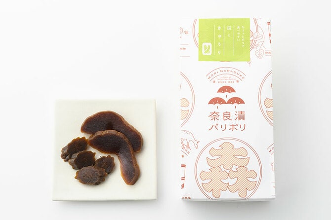 奈良漬パリポリ 瓜半分100g、胡瓜1本入り 1,610円/森奈良漬店