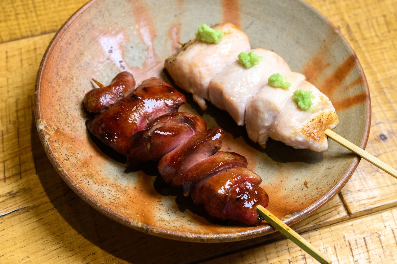 しっとり焼き上がったレバーと、ふっくらふわふわのさび。