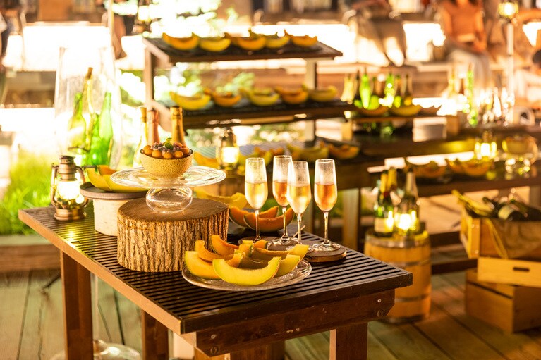 とうきびの場所が夜になると変身。