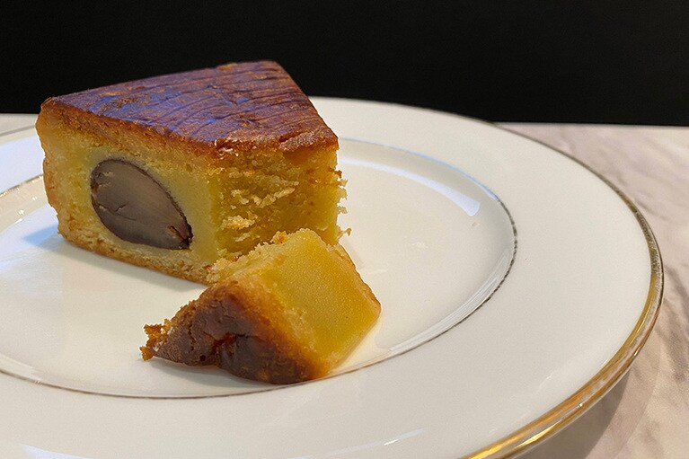 「ア ラ ミニュット」のバスク オ マロン 600円(テイクアウト時は611円)。