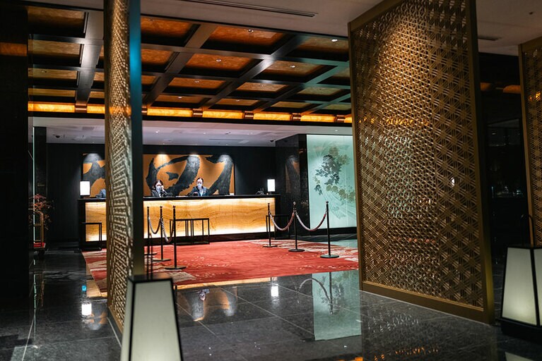 金沢らしさを感じる優美なレセプション。