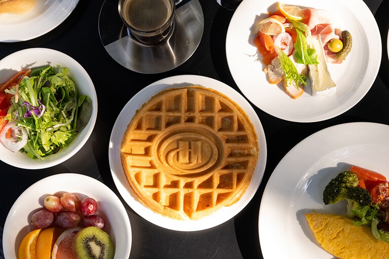 エグゼクティブラウンジには、朝から気分が上がるメニューが豊富。