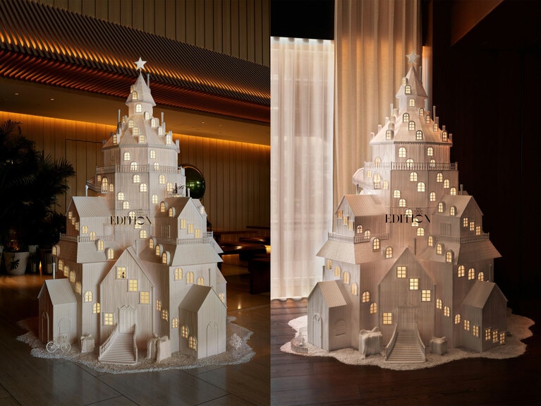 東京エディション虎ノ門・東京エディション銀座のフェスティブツリー。