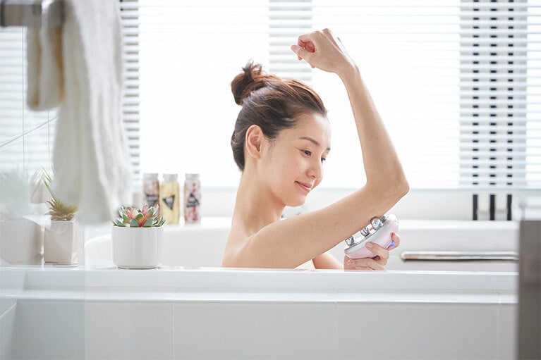 体温が上がると代謝も上がると言われているため、バスタイムは絶好のエステタイム。