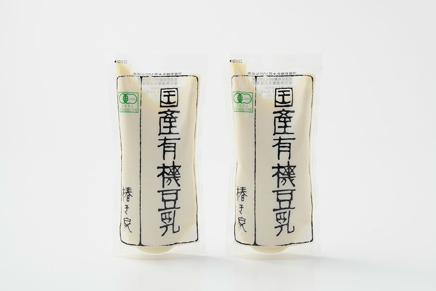 国産有機豆乳 各222円(180ｇ)。