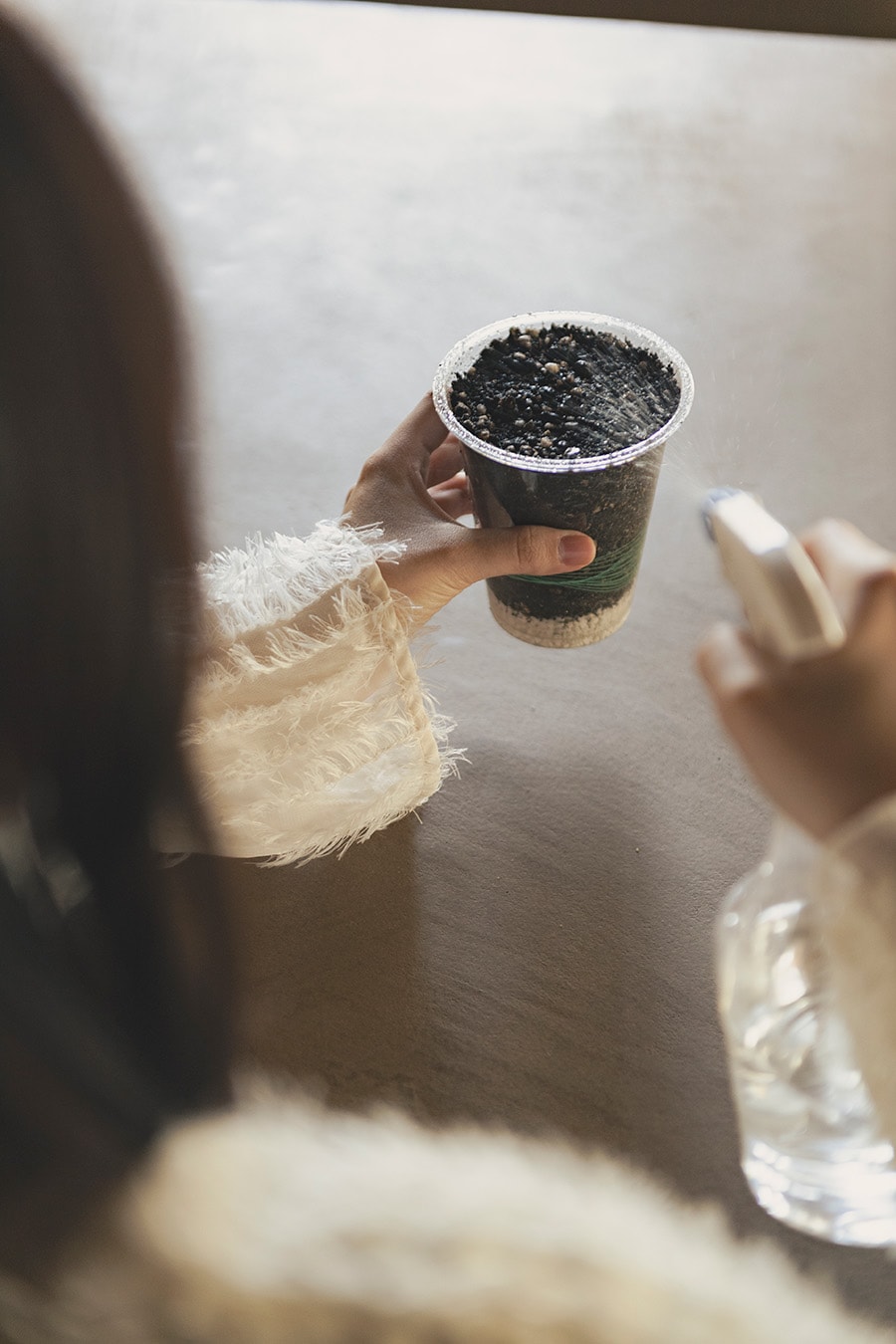 渋谷区ふれあい植物センターでの影山さん。