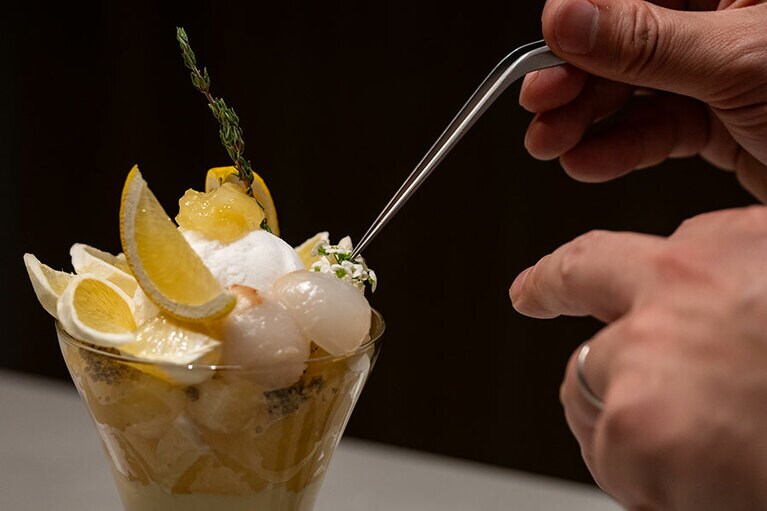 ライチと柑橘が合うことに驚く。