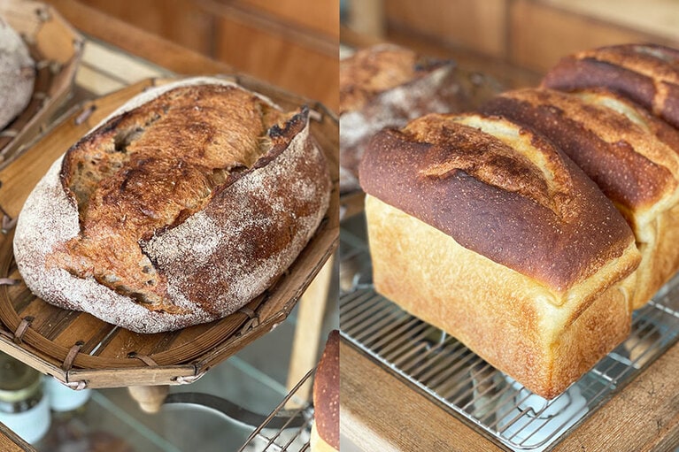 カンパーニュ、バナナブレッド。