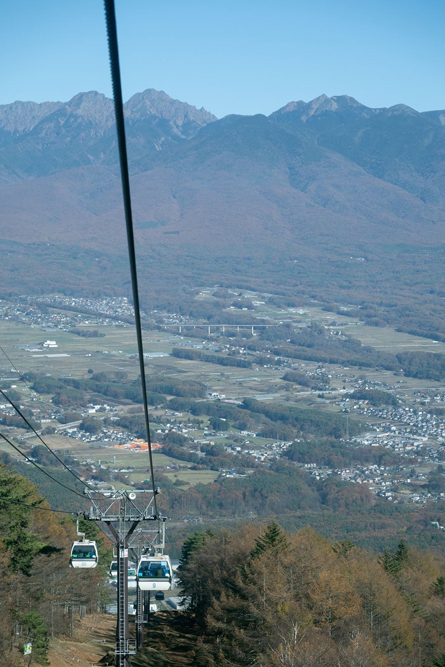 ゴンドラから絶景を見下ろしながら楽々下山。