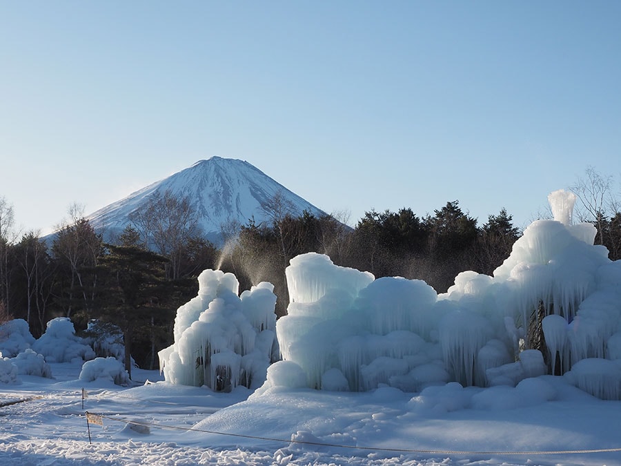 西湖樹氷まつり。