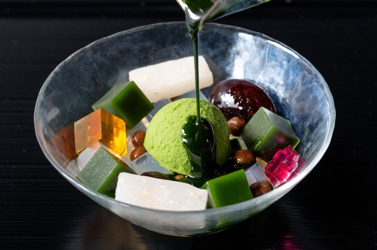 贅沢な抹茶蜜。