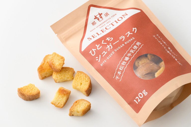 ひとくちシュガーラスク 760円（120g）。