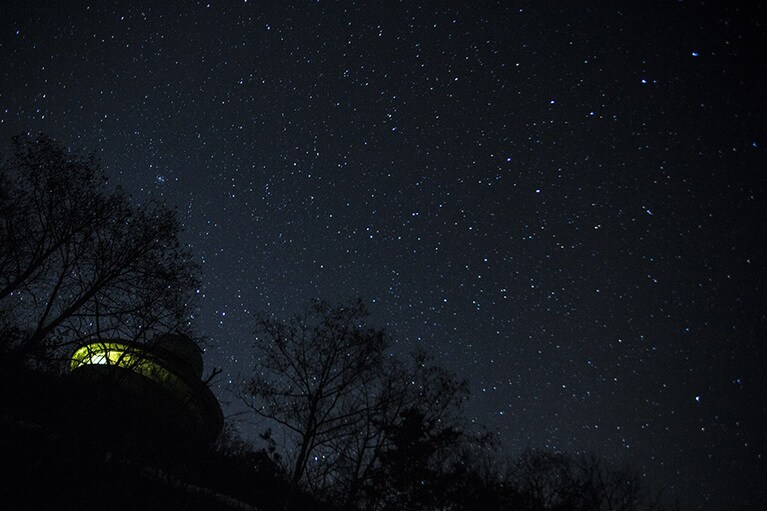 六呂師高原の星空。