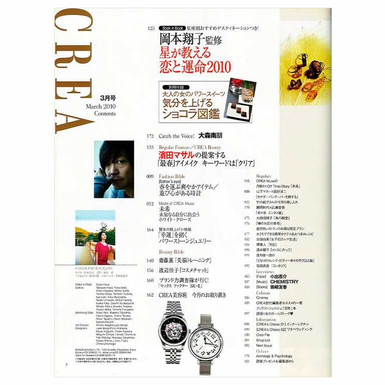 2010年3月号目次。