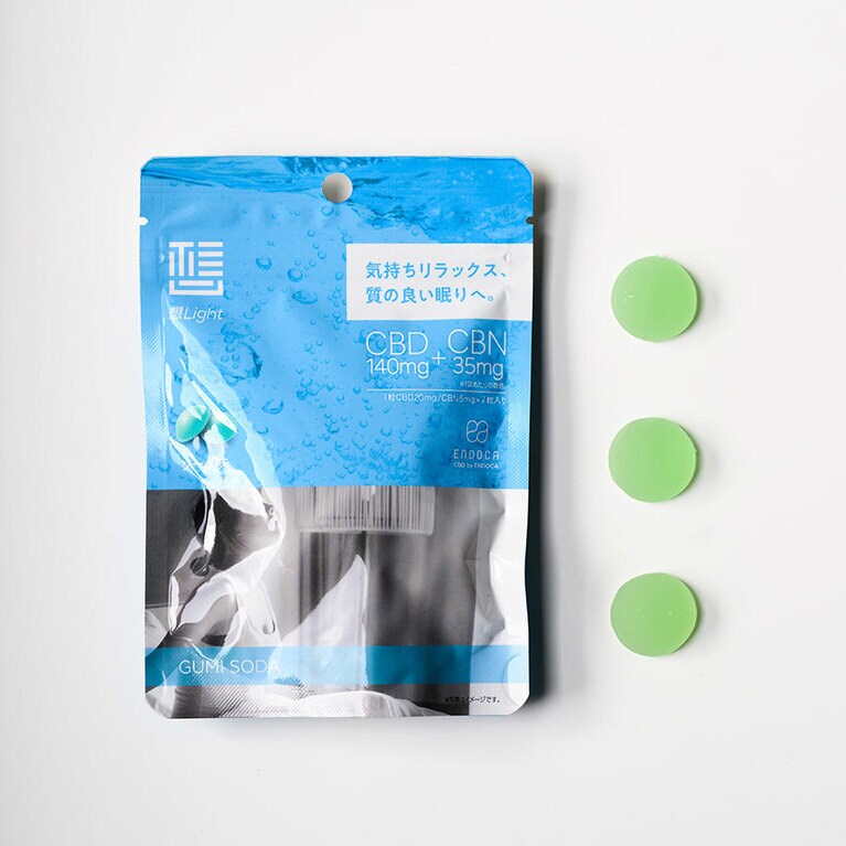 「想」Light　CBD+CBN入りグミ（ソーダ）CBD140mg+CBN35mg／1袋 1,980円／ライテック