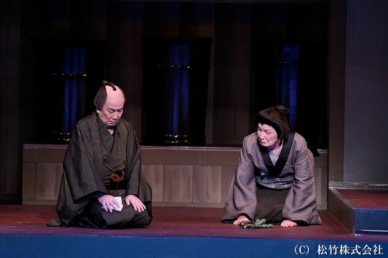 与兵衛を思い、それぞれの立場で苦悩する母のおさわ(坂東竹三郎)とその夫・徳兵衛(中村歌六)は、お互いに内緒である行動に出る。ところが思いがけず鉢合わせとなる。