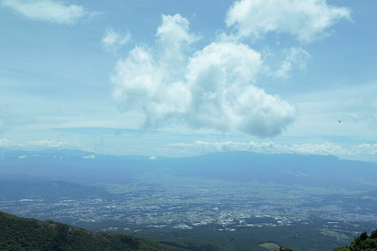 街までよく見えます。