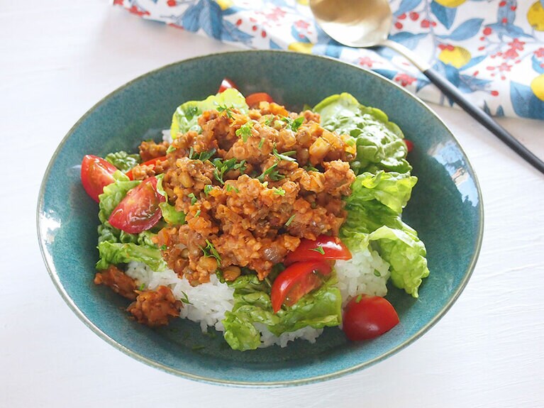 緑豆のガパオライス。