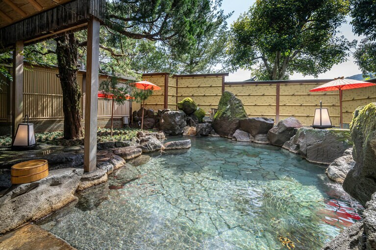 和多屋別荘［佐賀／嬉野温泉］露天 浮世風呂。