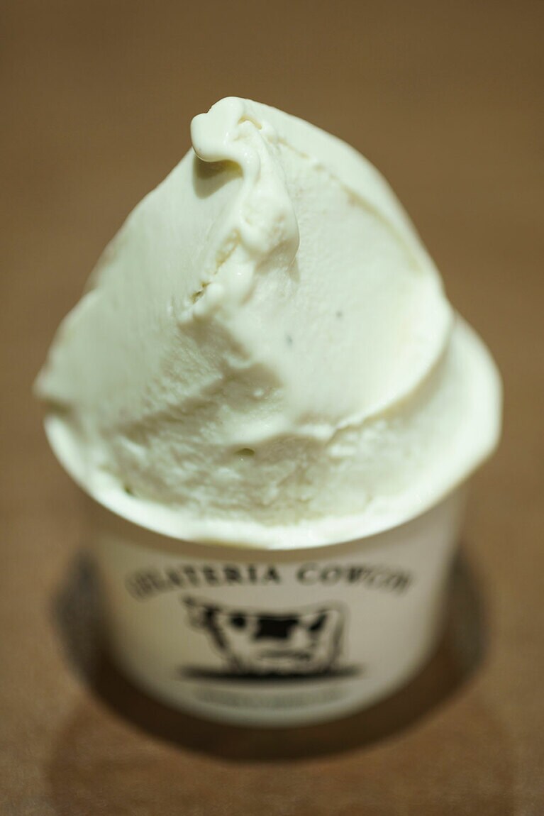 「笠間産 濃厚栗ジェラート」（プレミアムシングル）550円／GELATERIA COWCOW