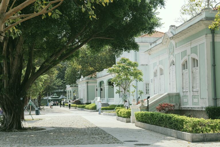 マカエンセが暮らした建物を改装した「タイパ・ハウス・ミュージアム」。レストランはその一角に。