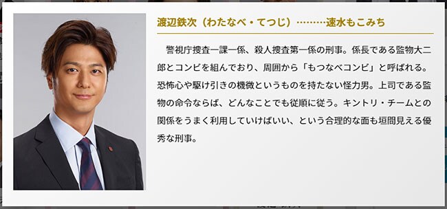 (ドラマ「緊急取調室」公式サイトより)。「怪力男」という設定だったのか。クッ、好き好きといいながら、私はいろんなことを見落としている！