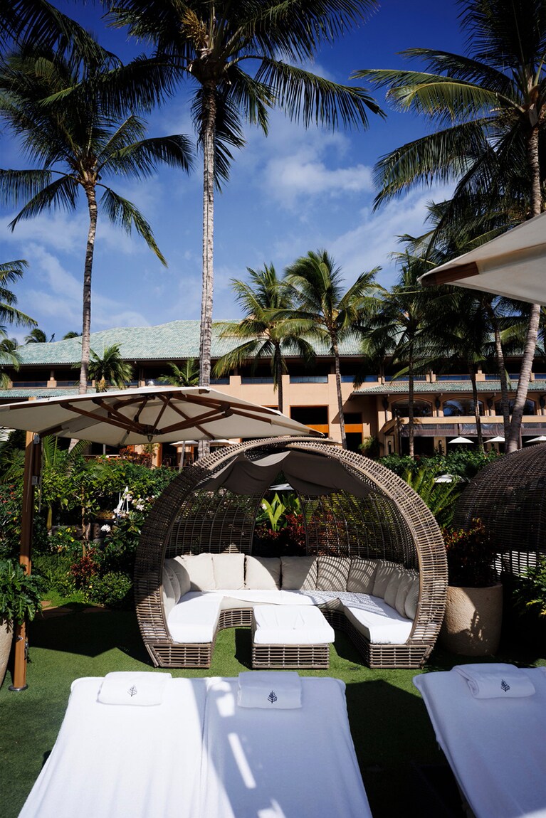 プライバシーへの配慮の行き届いたカバナ。