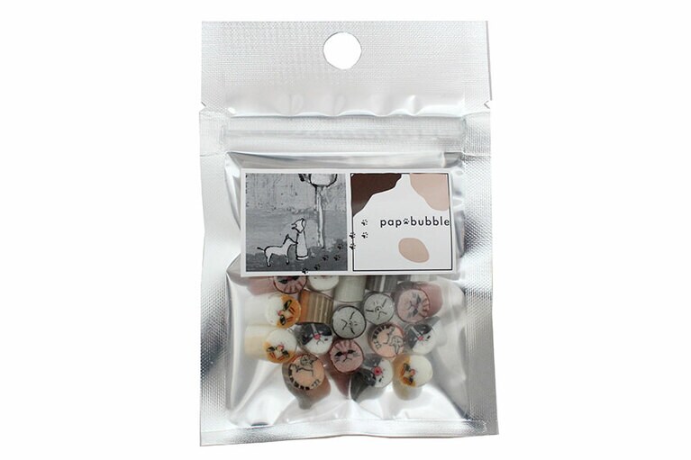 「猫ミックスキャンディ」。袋(40g) 580円／Sサイズ瓶(50g) 800円／Mサイズ瓶(170g) 2,300円。※写真は第1弾のもの