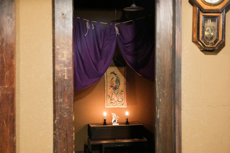 再現された、かくれキリシタンが暮らしていた家。