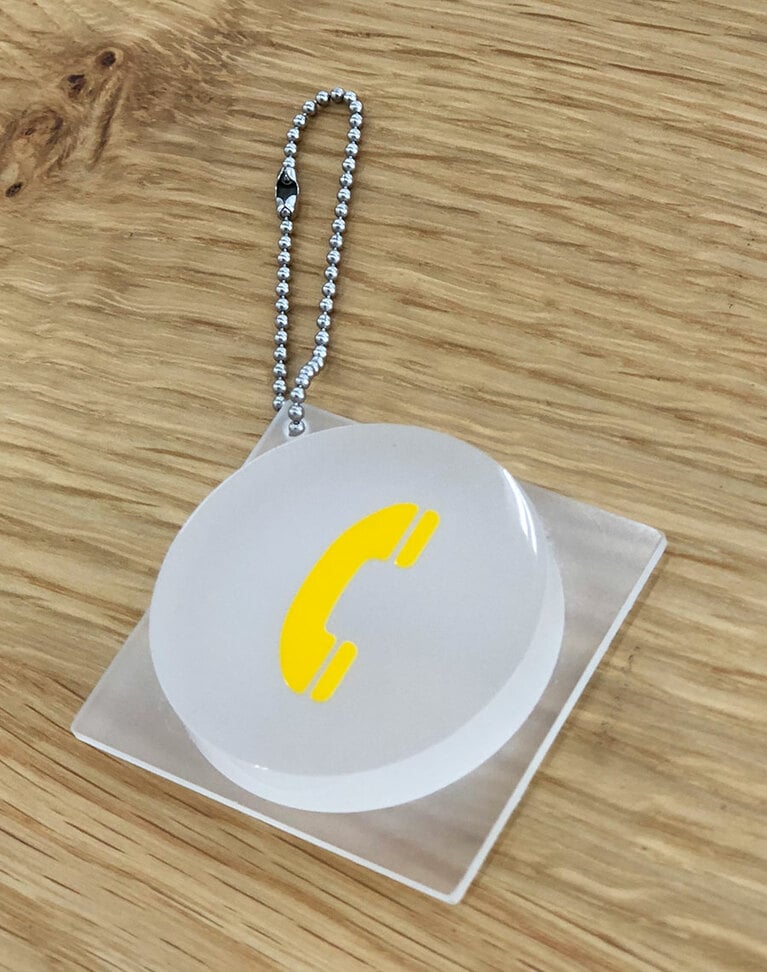 滅多に押す機会のない非常ボタン。