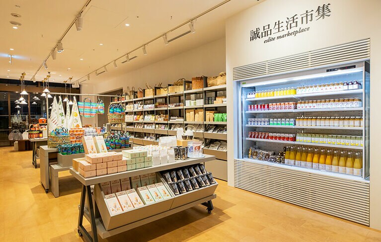 誠品生活日本橋の食材やキッチン雑貨のコーナー「誠品生活市集」。