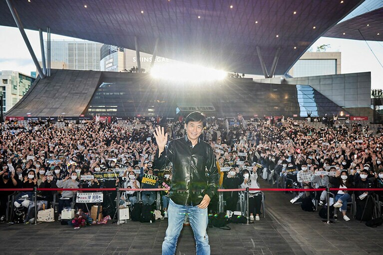 4000人収容のBIFFシアター。トニーさんもその規模に驚いていた。©BIFF