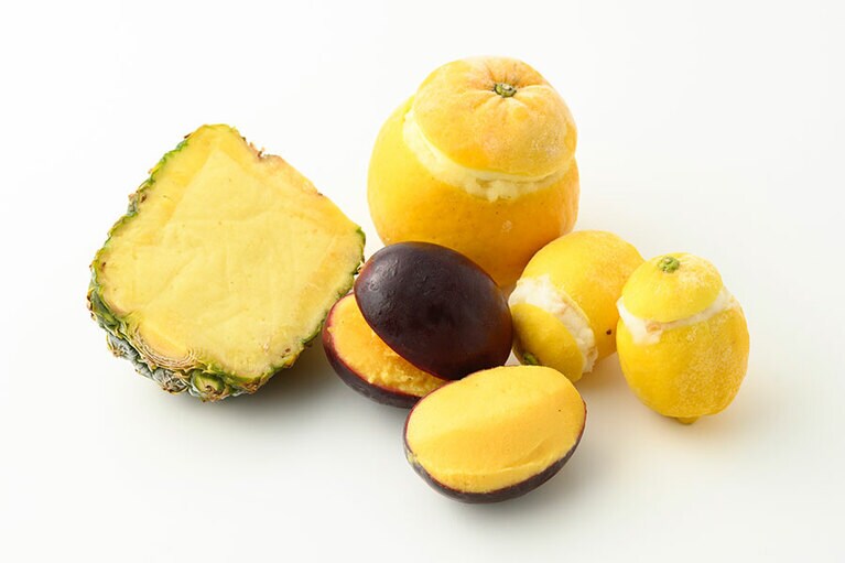 フルーツシャーベット 各530円～(種類により異なる)／ジュブレ横浜工房