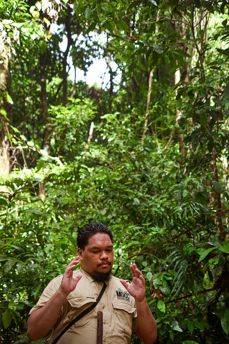 ガイドのひとり、クク・ヤランジ族のリーバイ・ウイリアム氏。