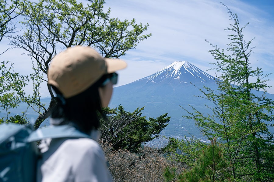 山頂から見る富士山もまた格別。