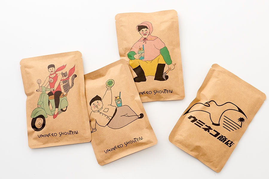 ウミネコ商店「DRIP COFFEE BAG」各12g 150円／福島県