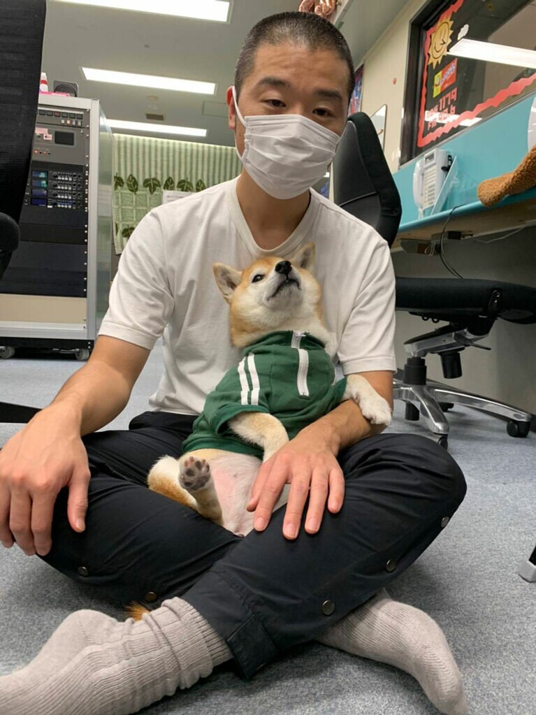 山名さんとおまめちゃん。