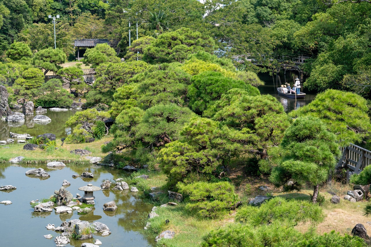 掘割がこんなに間近。