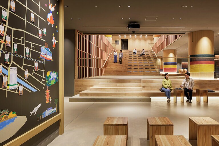 滞在の拠点となるシームレスな空間。