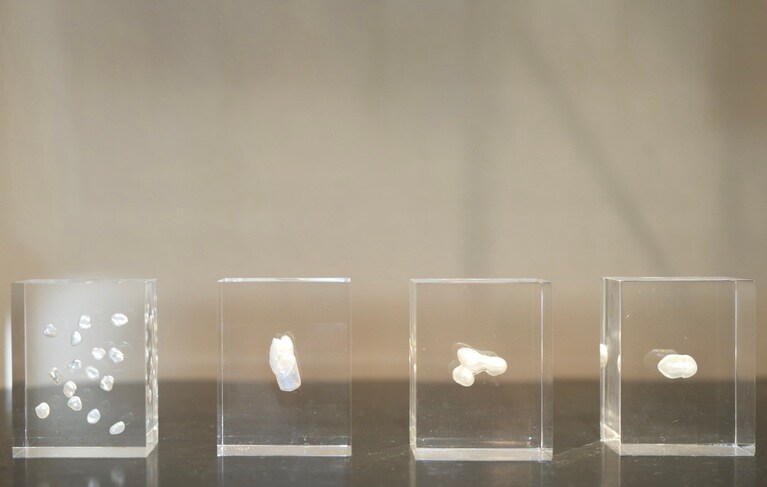 真珠のアクリルスタンド。