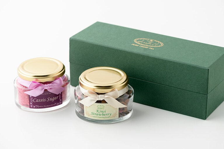 二子玉川限定キウイストロベリー＆カシスシュガー 箱入りギフト 2,000円／リーフル ダージリンハウス