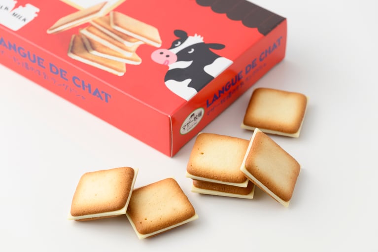 マザー牧場の牛乳ラングドシャ 1,782円（18枚入り）。